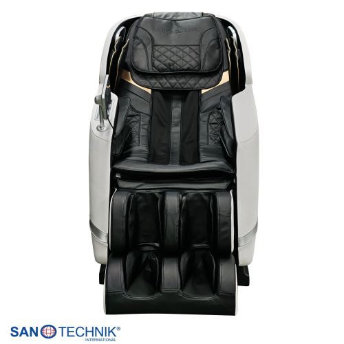 Sanotechnik CALMORA Luxus Massagesessel Weiß/Schwarz 74x147x108 cm