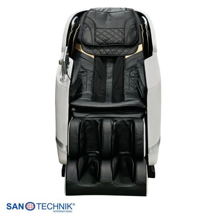 Sanotechnik CALMORA Luxus Massagesessel Weiß/Schwarz 74x147x108 cm