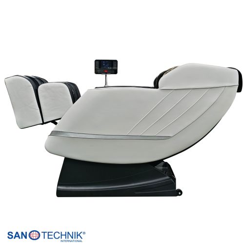 Sanotechnik CALMORA Luxus Massagesessel Weiß/Schwarz 74x147x108 cm