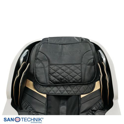 Sanotechnik CALMORA Luxus Massagesessel Weiß/Schwarz 74x147x108 cm