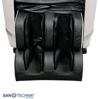 Sanotechnik CALMORA Luxus Massagesessel Weiß/Schwarz 74x147x108 cm