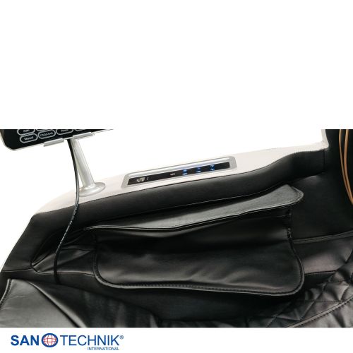 Sanotechnik CALMORA Luxus Massagesessel Weiß/Schwarz 74x147x108 cm