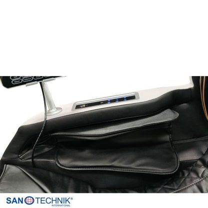 Sanotechnik CALMORA Luxus Massagesessel Weiß/Schwarz 74x147x108 cm
