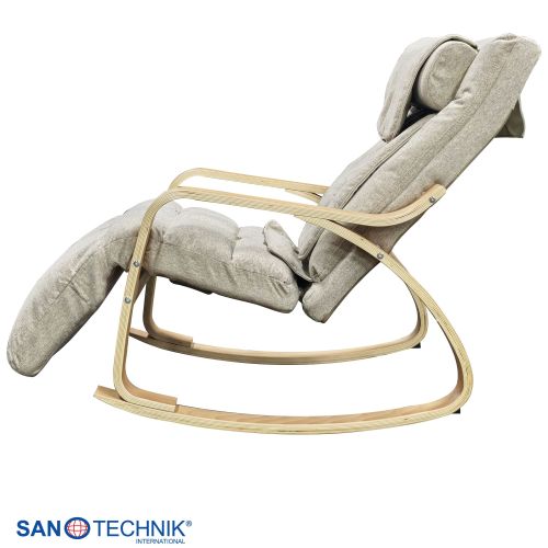 Sanotechnik LIGORA Komfort-Schaukelstuhl mit Fußteil grau 64x114x85 cm