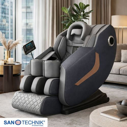 Sanotechnik HEALORA Luxus-Massagesessel grau 73x140x102 cm