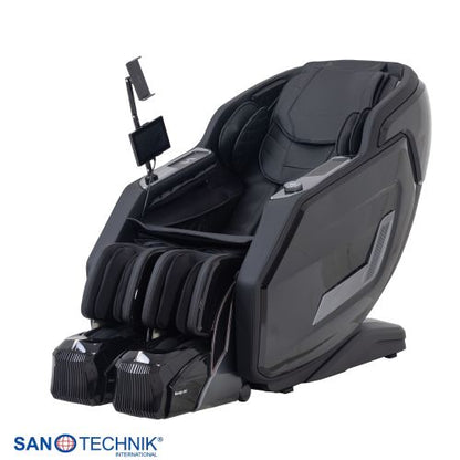 Sanotechnik VALORA Luxus-Massagesessel Schwarz 75x164x110 cm