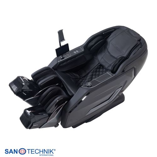 Sanotechnik VALORA Luxus-Massagesessel Schwarz 75x164x110 cm