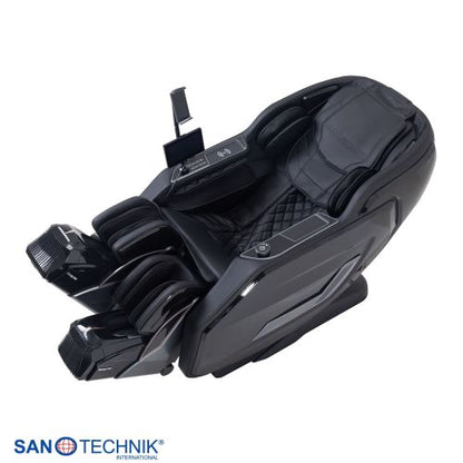 Sanotechnik VALORA Luxus-Massagesessel Schwarz 75x164x110 cm