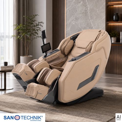 Sanotechnik AVORA Luxus Massagesessel Beige 75x164x110 cm
