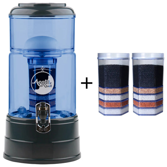 AcalaQuell® Mini blau | anthrazit | 5 Liter für 1-2 Personen | verschiedene Optionen | Einsteigerset klein