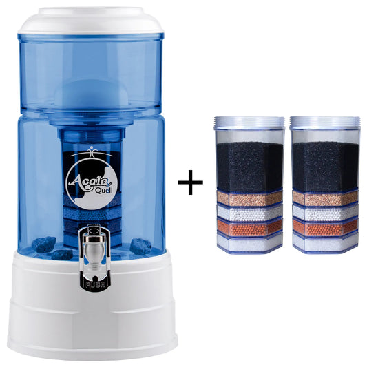 AcalaQuell® Mini blau | weiß | 5 Liter für 1-2 Personen | verschiedene Optionen | Einsteigerset klein