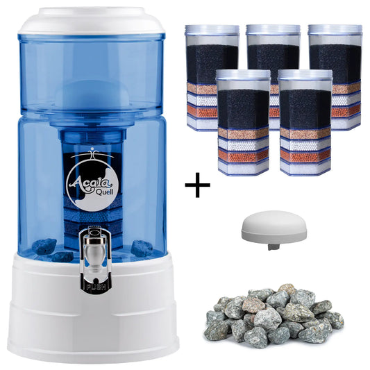 AcalaQuell® Mini blau | weiß | 5 Liter für 1-2 Personen | verschiedene Optionen | Einsteigerset groß