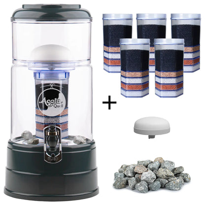 AcalaQuell® Mini kristallklar | anthrazit | 5 Liter für 1-2 Personen | verschiedene Optionen | Einsteigerset groß