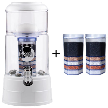 AcalaQuell® Mini kristallklar | weiß | 5 Liter für 1-2 Personen | verschiedene Optionen | Einsteigerset klein