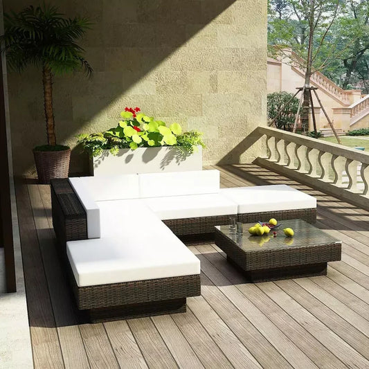 Gartengarnitur "Bali" aus Polyrattan (Luxus-Rattan-Garnitur)