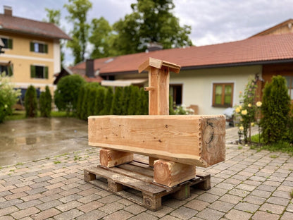 Holzbrunnen ,,Rotwand" eckiger Holztrog Lärche | diverse Größen & Optionen