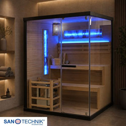 Sanotechnik LUXOR 2 Finnische Sauna für 3 Personen 150x140x190 cm