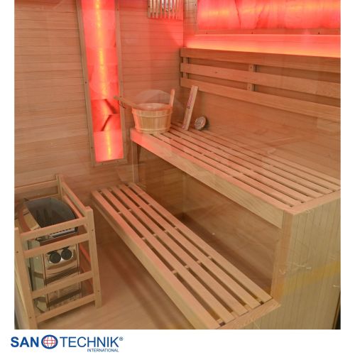 Sanotechnik LUXOR 2 Finnische Sauna für 3 Personen 150x140x190 cm