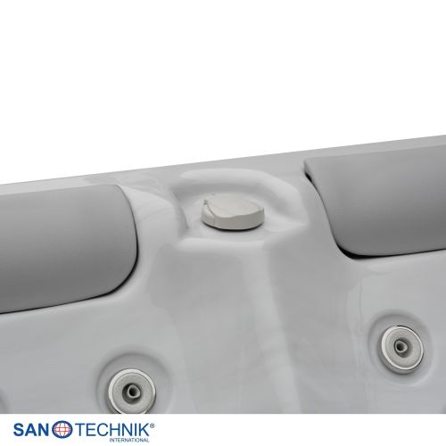 Sanotechnik MODENA OUTDOOR Whirlpool white marble inkl. Abdeckung 205x130x70 cm