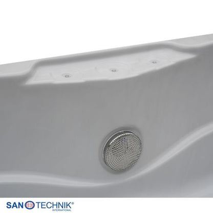 Sanotechnik MODENA OUTDOOR Whirlpool white marble inkl. Abdeckung 205x130x70 cm