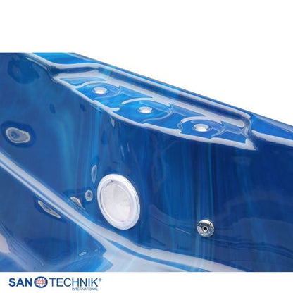 Sanotechnik MODENA OUTDOOR Whirlpool blue marble inkl. Abdeckung 205x130x70 cm