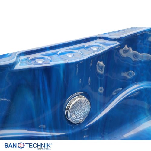 Sanotechnik MODENA OUTDOOR Whirlpool blue marble inkl. Abdeckung 205x130x70 cm