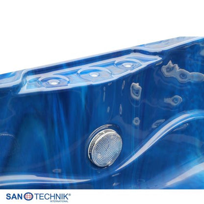 Sanotechnik MODENA OUTDOOR Whirlpool blue marble inkl. Abdeckung 205x130x70 cm