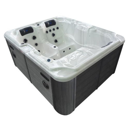 Sanotechnik OASIS OUTDOOR WHIRLPOOL white marble inkl. Abdeckung und Stiege 208x175x90 cm