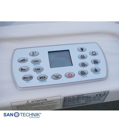 Sanotechnik OASIS MAXI OUTDOOR WHIRLPOOL white marble inkl. Abdeckung und Stiege 210x210x95 cm