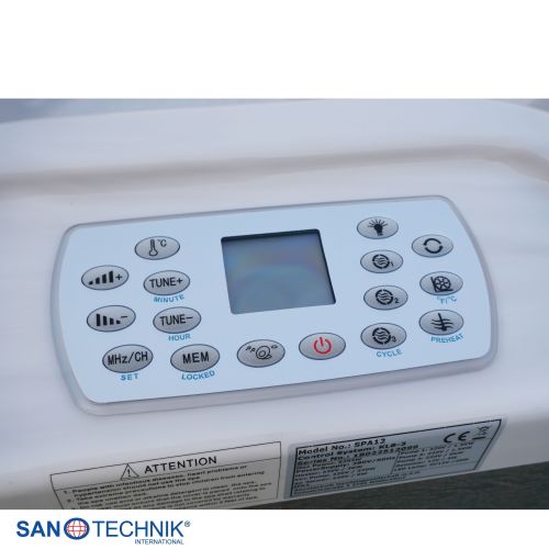 Sanotechnik OASIS MAXI OUTDOOR WHIRLPOOL white marble inkl. Abdeckung und Stiege 210x210x95 cm