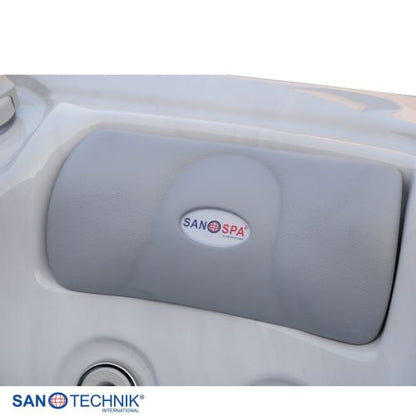 Sanotechnik OASIS MAXI OUTDOOR WHIRLPOOL white marble inkl. Abdeckung und Stiege 210x210x95 cm