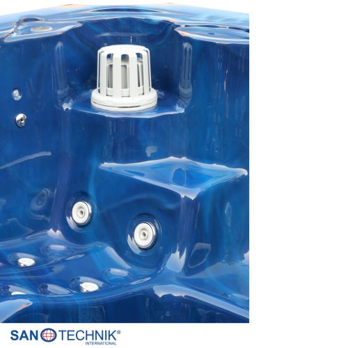 Sanotechnik OASIS MAXI OUTDOOR WHIRLPOOL blue marble inkl. Abdeckung und Stiege 210x210x95 cm