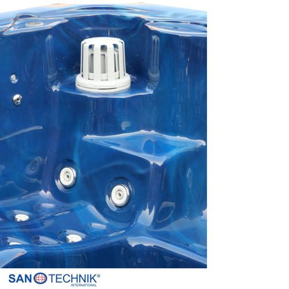 Sanotechnik OASIS MAXI OUTDOOR WHIRLPOOL blue marble inkl. Abdeckung und Stiege 210x210x95 cm