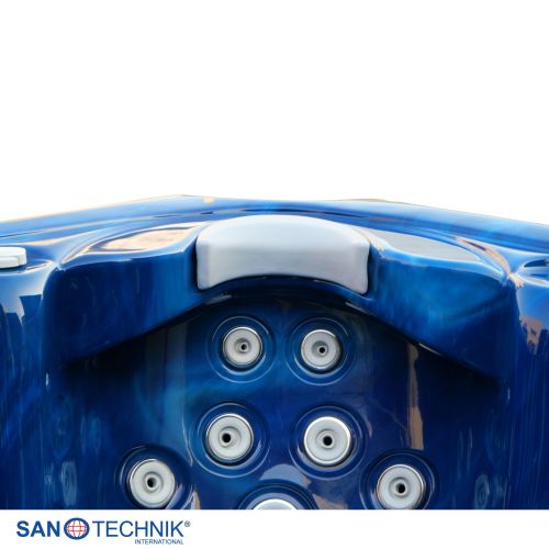 Sanotechnik OASIS MAXI OUTDOOR WHIRLPOOL blue marble inkl. Abdeckung und Stiege 210x210x95 cm