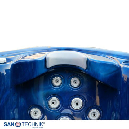 Sanotechnik OASIS MAXI OUTDOOR WHIRLPOOL blue marble inkl. Abdeckung und Stiege 210x210x95 cm
