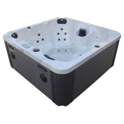 Sanotechnik PALMA OUTDOOR WHIRLPOOL white marble inkl. Abdeckung und Stiege 190x190x86 cm