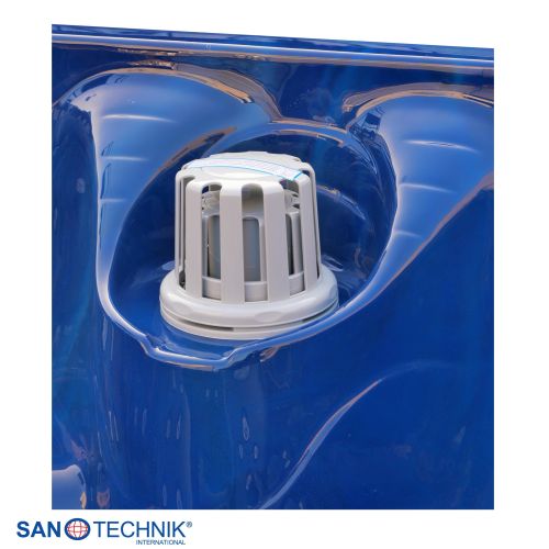Sanotechnik PALMA OUTDOOR WHIRLPOOL blue marble inkl. Abdeckung und Stiege 190x190x86 cm