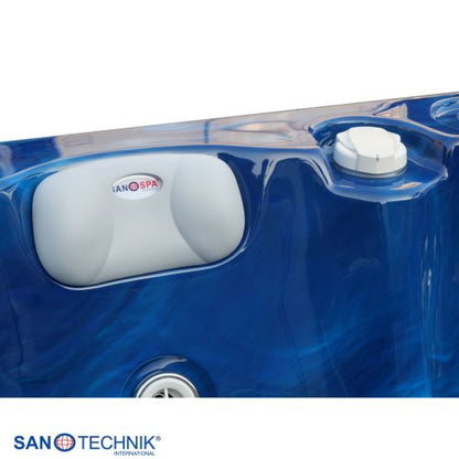 Sanotechnik PALMA OUTDOOR WHIRLPOOL blue marble inkl. Abdeckung und Stiege 190x190x86 cm