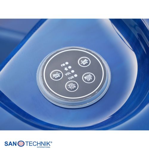 Sanotechnik PALMA OUTDOOR WHIRLPOOL blue marble inkl. Abdeckung und Stiege 190x190x86 cm