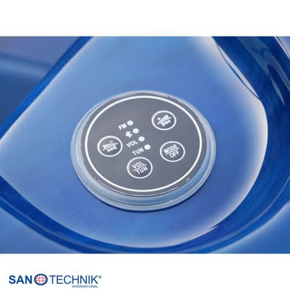 Sanotechnik PALMA OUTDOOR WHIRLPOOL blue marble inkl. Abdeckung und Stiege 190x190x86 cm