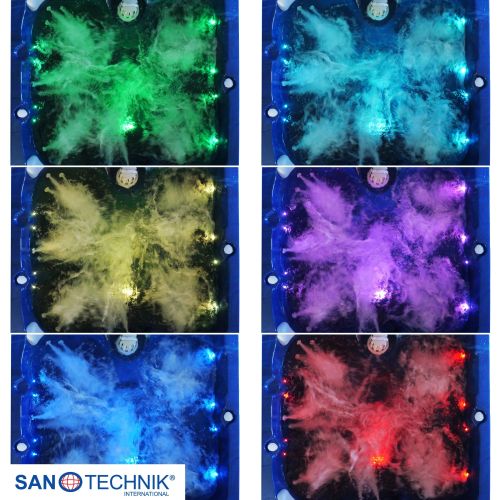 Sanotechnik PALMA OUTDOOR WHIRLPOOL blue marble inkl. Abdeckung und Stiege 190x190x86 cm