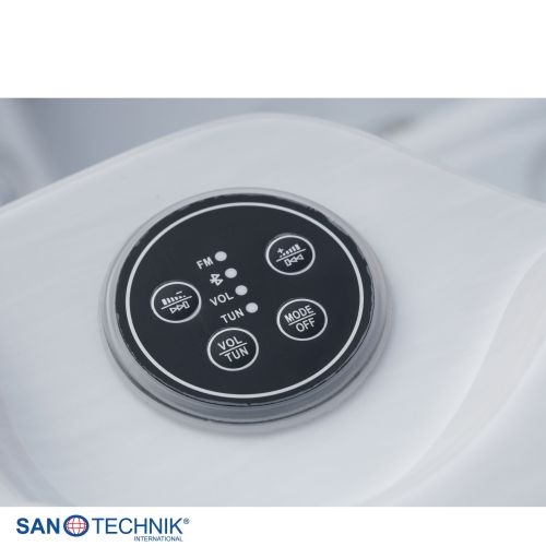 Sanotechnik MAURITSIUS OUTDOOR Whirlpool white marble inkl. Abdeckung und Stiege 210x160x90 cm