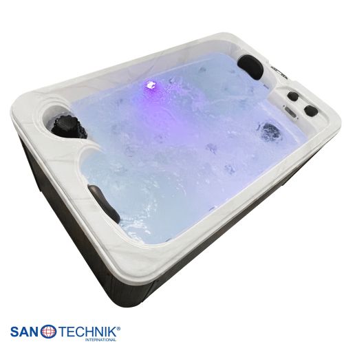 Sanotechnik SPLIT OUTDOOR WHIRLPOOL white marble inkl. Abdeckung 175x115x70 cm