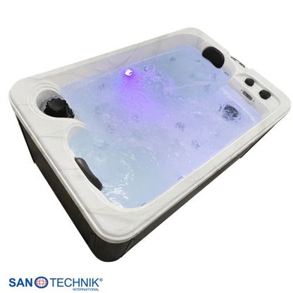 Sanotechnik SPLIT OUTDOOR WHIRLPOOL white marble inkl. Abdeckung 175x115x70 cm