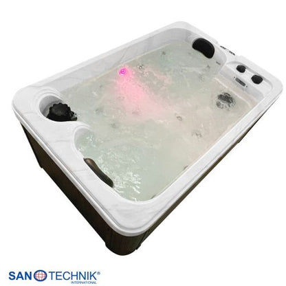 Sanotechnik SPLIT OUTDOOR WHIRLPOOL white marble inkl. Abdeckung 175x115x70 cm