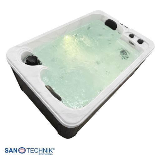 Sanotechnik SPLIT OUTDOOR WHIRLPOOL white marble inkl. Abdeckung 175x115x70 cm