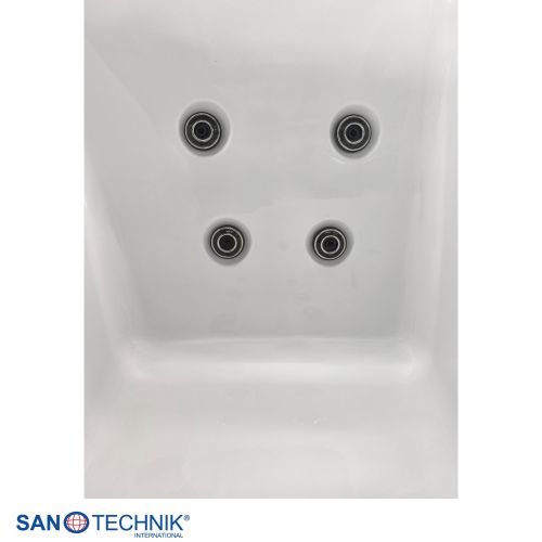Sanotechnik KORFU OUTDOOR WHIRLPOOL white inkl. Abdeckung und Stiege 190x140x70 cm