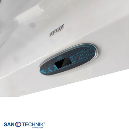 Sanotechnik KORFU OUTDOOR WHIRLPOOL white inkl. Abdeckung und Stiege 190x140x70 cm