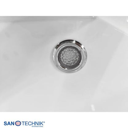 Sanotechnik KORFU OUTDOOR WHIRLPOOL white inkl. Abdeckung und Stiege 190x140x70 cm