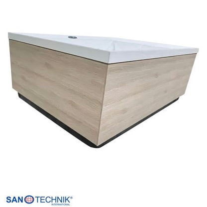 Sanotechnik ZADAR OUTDOOR WHIRLPOOL white inkl. Abdeckung und Stiege 190x140x70 cm